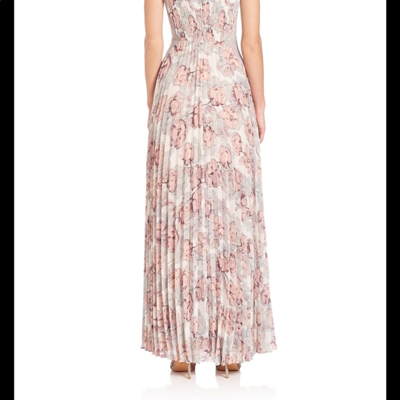 BCBG Misty Pleated Floral Dress size 0 - Picture 4 of 7